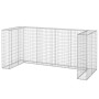 Muro gaviones para contenedor basura galvanizado 254x100x110 cm de , Soportes para contenedores de residuos - Ref: Foro24-151...