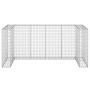 Muro gaviones para contenedor basura galvanizado 254x100x110 cm de , Soportes para contenedores de residuos - Ref: Foro24-151...