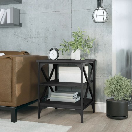 Mesa auxiliar madera contrachapada negro 40x42x50 cm de , Mesas auxiliares - Ref: Foro24-825772, Precio: 43,03 €, Descuento: %
