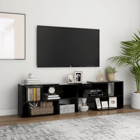 Mueble de TV madera contrachapada negro 149x30x52 cm de , Muebles TV - Ref: Foro24-808360, Precio: 82,38 €, Descuento: %