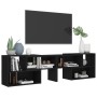 Mueble de TV madera contrachapada negro 149x30x52 cm de , Muebles TV - Ref: Foro24-808360, Precio: 82,38 €, Descuento: %