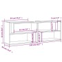 Mueble de TV madera contrachapada negro 149x30x52 cm de , Muebles TV - Ref: Foro24-808360, Precio: 82,38 €, Descuento: %