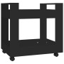 Carrito de escritorio madera contrachapada negro 60x45x60 cm de , Carros e islas - Ref: Foro24-816601, Precio: 43,97 €, Descu...