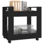 Carrito de escritorio madera contrachapada negro 60x45x60 cm de , Carros e islas - Ref: Foro24-816601, Precio: 43,97 €, Descu...
