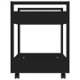 Carrito de escritorio madera contrachapada negro 60x45x60 cm de , Carros e islas - Ref: Foro24-816601, Precio: 43,97 €, Descu...