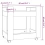 Carrito de escritorio madera contrachapada negro 60x45x60 cm de , Carros e islas - Ref: Foro24-816601, Precio: 43,97 €, Descu...