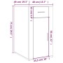 Armario de escritorio madera contrachapada blanco 40x49x75 cm de , Armarios y almacenamiento - Ref: Foro24-816792, Precio: 75...