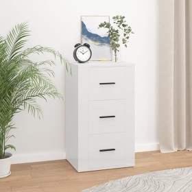 Aparador de madera contrachapada blanco brillante 40x33x70 cm de , Aparadores - Ref: Foro24-819422, Precio: 62,29 €, Descuent...