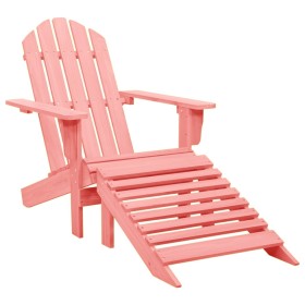Silla jardín Adirondack con otomana madera maciza de abeto rosa de , Sillas de jardín - Ref: Foro24-315867, Precio: 110,75 €,...