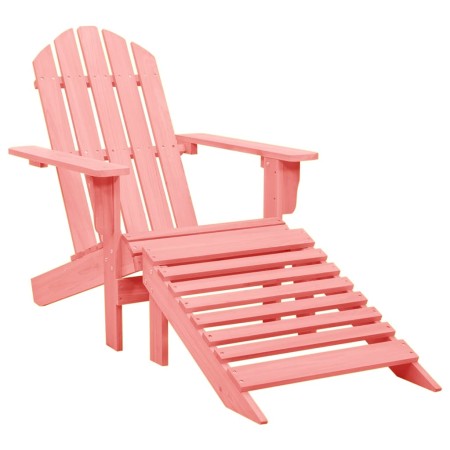 Silla jardín Adirondack con otomana madera maciza de abeto rosa de , Sillas de jardín - Ref: Foro24-315867, Precio: 110,75 €,...