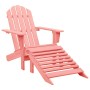 Silla jardín Adirondack con otomana madera maciza de abeto rosa de , Sillas de jardín - Ref: Foro24-315867, Precio: 110,75 €,...