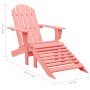 Silla jardín Adirondack con otomana madera maciza de abeto rosa de , Sillas de jardín - Ref: Foro24-315867, Precio: 110,75 €,...