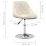 Silla de comedor giratoria 6 uds terciopelo crema de , Sillas de comedor - Ref: Foro24-3088768, Precio: 347,27 €, Descuento: %