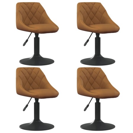 Sillas de comedor giratorias 4 unidades terciopelo marrón de , Sillas de comedor - Ref: Foro24-3088789, Precio: 232,09 €, Des...