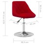 Sillas de comedor giratorias 6 unidades terciopelo rojo tinto de , Sillas de comedor - Ref: Foro24-3088775, Precio: 328,25 €,...
