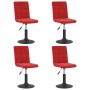Sillas de comedor giratorias 4 uds terciopelo rojo vino tinto de , Sillas de comedor - Ref: Foro24-3089295, Precio: 210,27 €,...