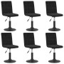 Sillas de comedor giratorias 6 unidades terciopelo negro de , Sillas de comedor - Ref: Foro24-3089297, Precio: 413,63 €, Desc...