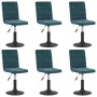 Sillas de comedor giratorias 6 uds terciopelo azul de , Sillas de comedor - Ref: Foro24-3089304, Precio: 310,26 €, Descuento: %