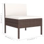 Set muebles de jardín 11 pzas y cojines ratán sintético marrón de , Conjuntos de jardín - Ref: Foro24-3094471, Precio: 854,90...