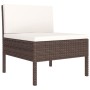 Set muebles de jardín 12 pzas y cojines ratán sintético marrón de , Conjuntos de jardín - Ref: Foro24-3094611, Precio: 921,16...