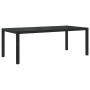 Set comedor de jardín 9 piezas y cojines ratán sintético negro de , Conjuntos de jardín - Ref: Foro24-3094846, Precio: 642,43...