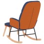 Silla mecedora con reposapiés tela azul de , Mecedoras - Ref: Foro24-3097405, Precio: 150,89 €, Descuento: %