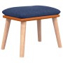 Silla mecedora con reposapiés tela azul de , Mecedoras - Ref: Foro24-3097405, Precio: 150,89 €, Descuento: %