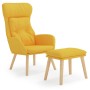 Sillón de relax con taburete tela amarillo mostaza de , Sillones - Ref: Foro24-3097757, Precio: 143,68 €, Descuento: %