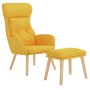 Sillón de relax con taburete tela amarillo mostaza de , Sillones - Ref: Foro24-3097757, Precio: 143,68 €, Descuento: %