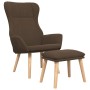 Sillón de relax con taburete tela marrón de , Sillones - Ref: Foro24-3097885, Precio: 133,75 €, Descuento: %