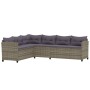 Set de sofás de jardín 6 piezas y cojines ratán sintético gris de , Conjuntos de jardín - Ref: Foro24-3098169, Precio: 890,50...