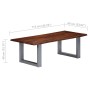 Mesa de centro borde natural madera maciza acacia 115x60x40 cm en Mesas de centro | Comprar online en Foru.es
