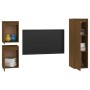Muebles para TV 3 piezas madera maciza de pino marrón miel de , Muebles TV - Ref: Foro24-3100167, Precio: 109,42 €, Descuento: %