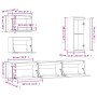 Muebles para TV 6 piezas madera maciza de pino de , Muebles TV - Ref: Foro24-3100184, Precio: 243,40 €, Descuento: %