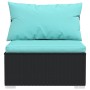Set sofás de jardín 6 piezas y cojines ratán sintético negro de , Conjuntos de jardín - Ref: Foro24-3101937, Precio: 648,03 €...