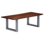 Mesa de centro borde natural madera maciza acacia 115x60x40 cm en Mesas de centro | Comprar online en Foru.es