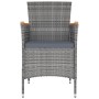 Juego de comedor de jardín 9 piezas con cojines gris de , Conjuntos de jardín - Ref: Foro24-3103601, Precio: 913,68 €, Descue...