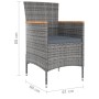 Juego de comedor de jardín 9 piezas con cojines gris de , Conjuntos de jardín - Ref: Foro24-3103601, Precio: 913,68 €, Descue...