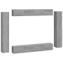 Set de muebles para TV 8 pzas madera contrachapada gris Sonoma de , Muebles TV - Ref: Foro24-3114300, Precio: 376,26 €, Descu...
