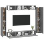 Set de muebles para TV 8 pzas madera contrachapada gris Sonoma de , Muebles TV - Ref: Foro24-3114300, Precio: 376,26 €, Descu...