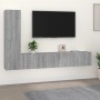 Set de muebles para TV 4 pzas madera contrachapada gris Sonoma de , Muebles TV - Ref: Foro24-3114316, Precio: 134,35 €, Descu...