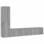 Set de muebles para TV 4 pzas madera contrachapada gris Sonoma de , Muebles TV - Ref: Foro24-3114316, Precio: 134,35 €, Descu...