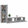 Set de muebles para TV 4 pzas madera contrachapada gris Sonoma de , Muebles TV - Ref: Foro24-3114316, Precio: 134,35 €, Descu...