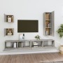 Set de muebles para TV 5 pzas madera contrachapada gris Sonoma de , Muebles TV - Ref: Foro24-3114452, Precio: 173,11 €, Descu...