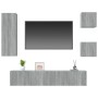 Set de muebles para TV 5 pzas madera contrachapada gris Sonoma de , Muebles TV - Ref: Foro24-3114444, Precio: 142,71 €, Descu...