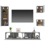 Set de muebles para TV 5 pzas madera contrachapada gris Sonoma de , Muebles TV - Ref: Foro24-3114444, Precio: 142,71 €, Descu...