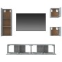 Set de muebles para TV 5 pzas madera contrachapada gris Sonoma de , Muebles TV - Ref: Foro24-3114444, Precio: 142,71 €, Descu...