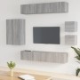 Set de muebles para TV 8 pzas madera contrachapada gris Sonoma de , Muebles TV - Ref: Foro24-3114492, Precio: 254,87 €, Descu...