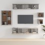 Set de muebles para TV 8 pzas madera contrachapada gris Sonoma de , Muebles TV - Ref: Foro24-3114492, Precio: 254,87 €, Descu...