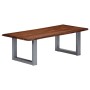 Mesa de centro borde natural madera maciza acacia 115x60x40 cm en Mesas de centro | Comprar online en Foru.es